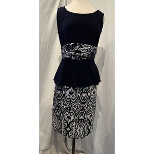 JONES NEW YORK Stretch Women's Skirt Size 10 Black/White Stretch Lined  RN#54050